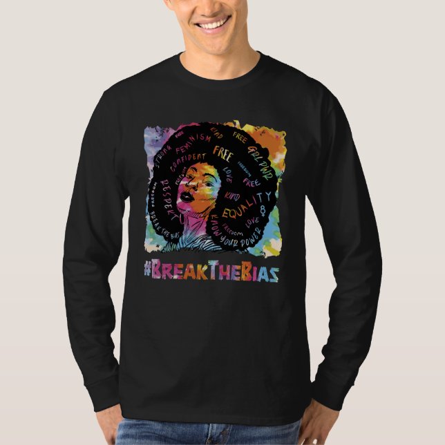 Pretty Black History Break the Bias  5 T Shirt (Framsida)
