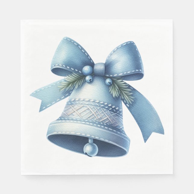 PRETTY BLUE CHRISTMAS HOLIDAY THEME PAPPERSSERVETT (Framsidan)
