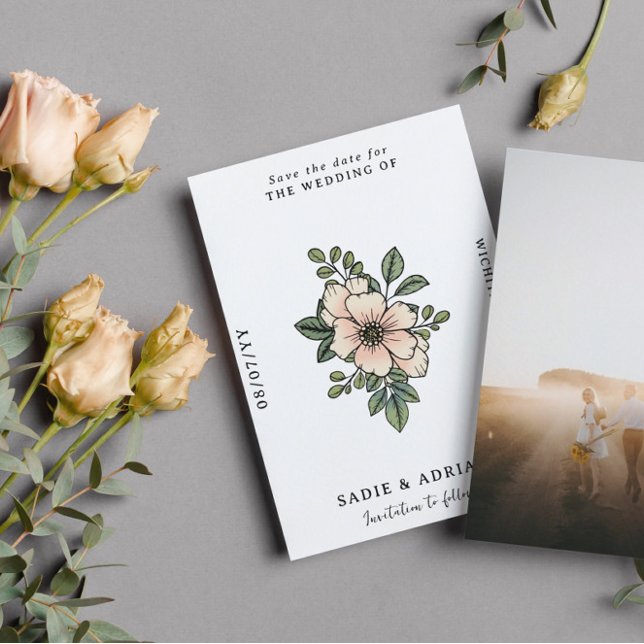 Pretty Blush Florals Save the Date Spara Datumet (Skapare uppladdad)