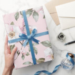 Pretty Blush Pink White Flowers Bridal Shower Presentpapper<br><div class="desc">Pretty Blush Pink White Flowers Bridal Shower</div>