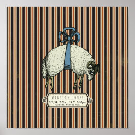 Pretty Bow Sheep™ Kollektion - (Canvas Alternativ) Poster