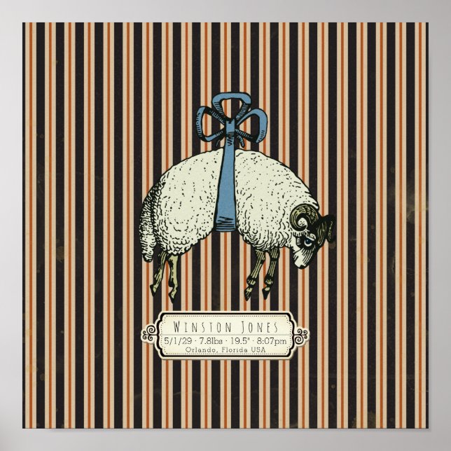 Pretty Bow Sheep™ Kollektion - (Canvas Alternativ) Poster (Framsidan)