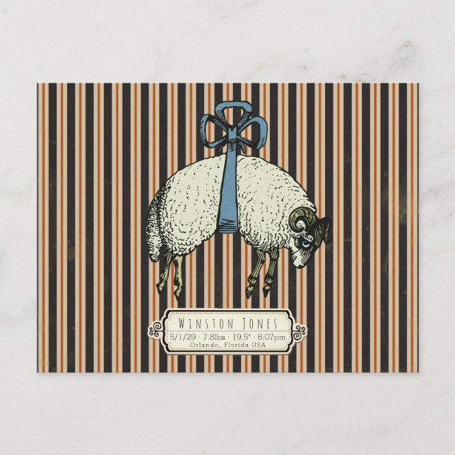 Pretty Bow Sheep™ Kollektion - Vykort (Framsida)