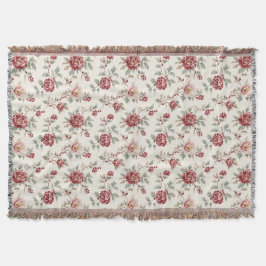 Pretty Chic Red Cream Floral  Filt