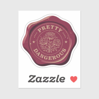 pretty dangerous seal wax sticker | historical man klistermärken