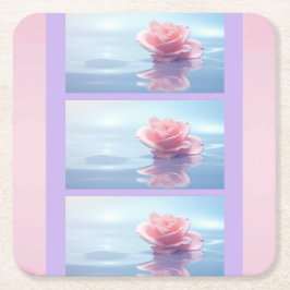 Pretty Elegant Pink Roses Stone Coaster Underlägg Papper Kvadrat