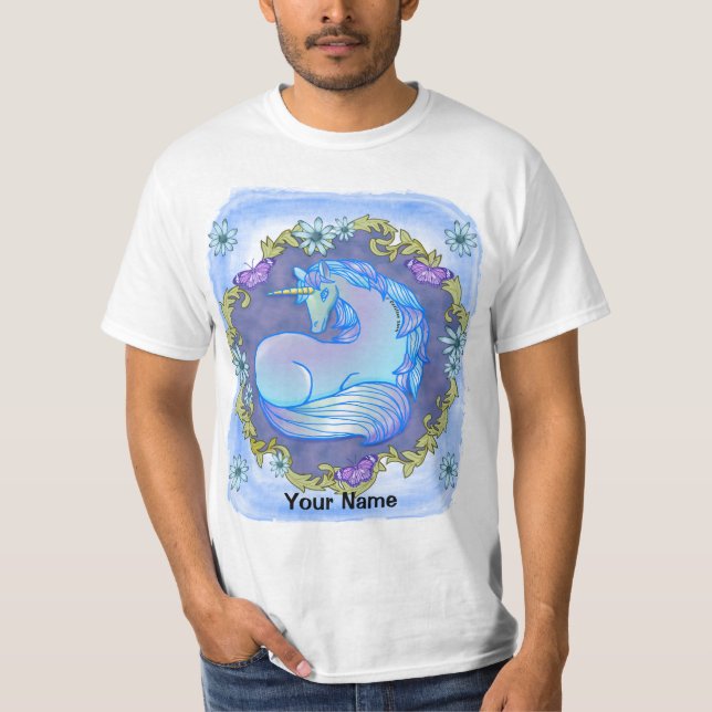 Pretty Enhörning T-Shirt (Framsida)