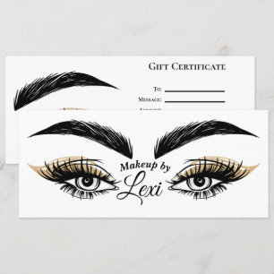 Pretty Eyes Beauty Salon Ögonfransar Presentkort Inbjudningar