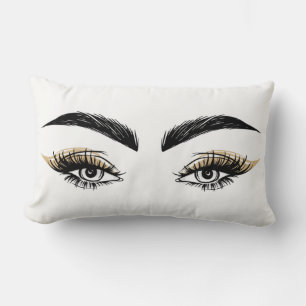 Pretty Eyes Beauty Salon Smink Ögonfransar Fransar Lumbarkudde