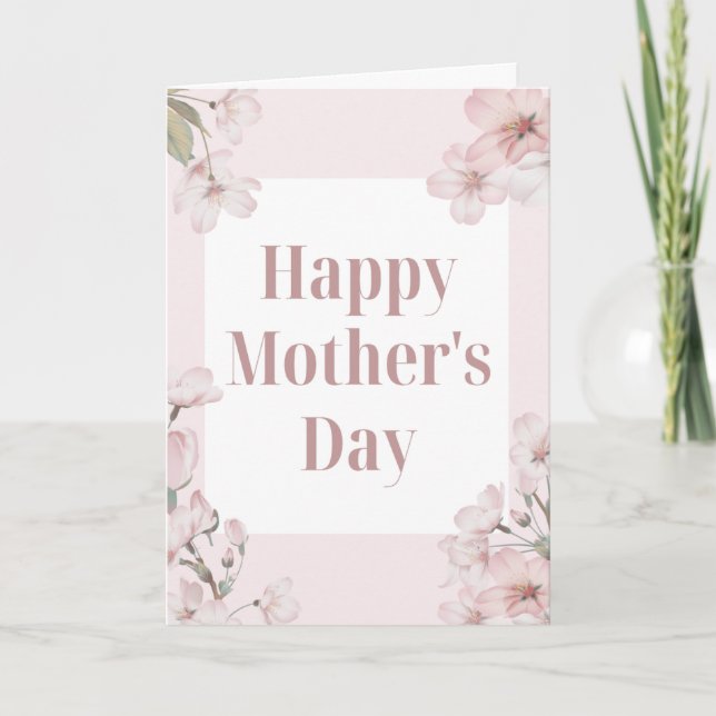 Pretty floral Mother's Day card Kort (Framsida)