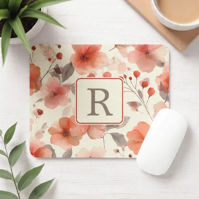 Pretty Flower Monogram Template Personalized Musmatta (Pretty Flower Monogram Template Personalized Gel Mouse Pad by Ricaso. Monogrammed gift ideas)