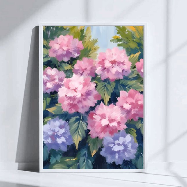 Pretty Hydrangea Blooms | Floral Watercolor Poster (Skapare uppladdad)