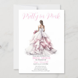Pretty in Pink Bridal Shower Invitation  Magnetisk Inbjudningskort
