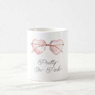 Pretty in Pink Hjärtformade Solglasögon Kaffemugg
