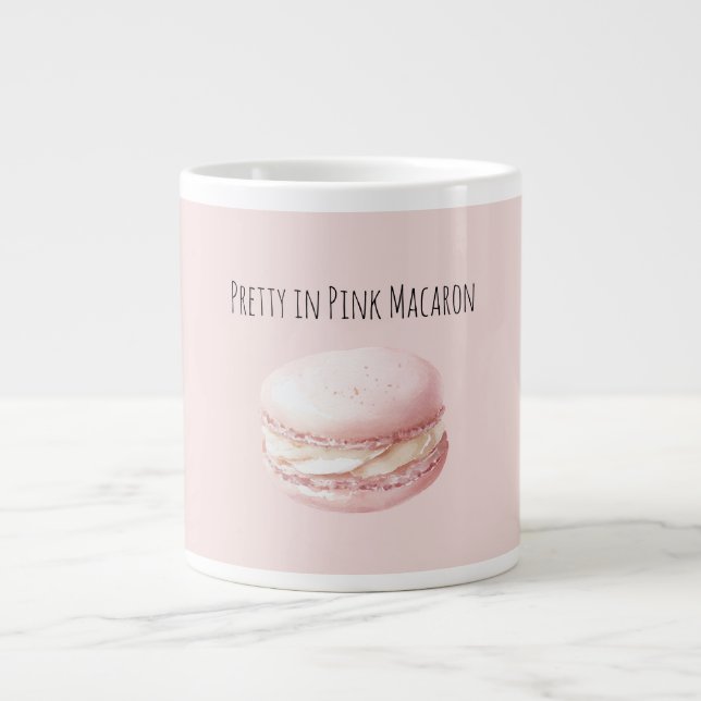 Pretty in Pink Macaron Jumbo Mugg (Framsidan)