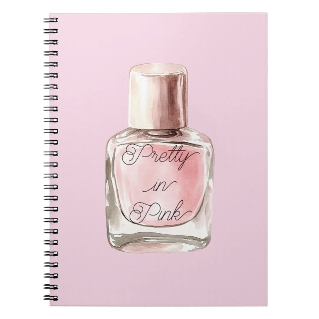 Pretty in Pink Nail Polish Anteckningsbok (Framsidan)