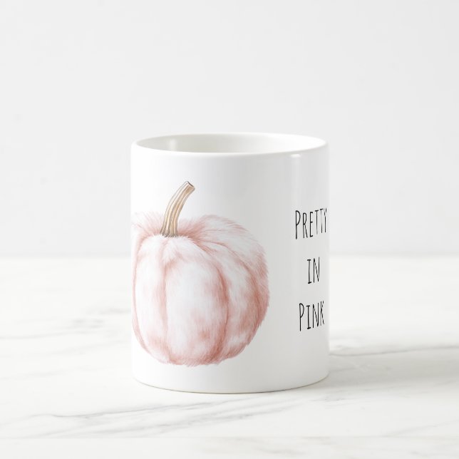 Pretty in Pink Soft Fur Pumpkin Kaffemugg (Center)