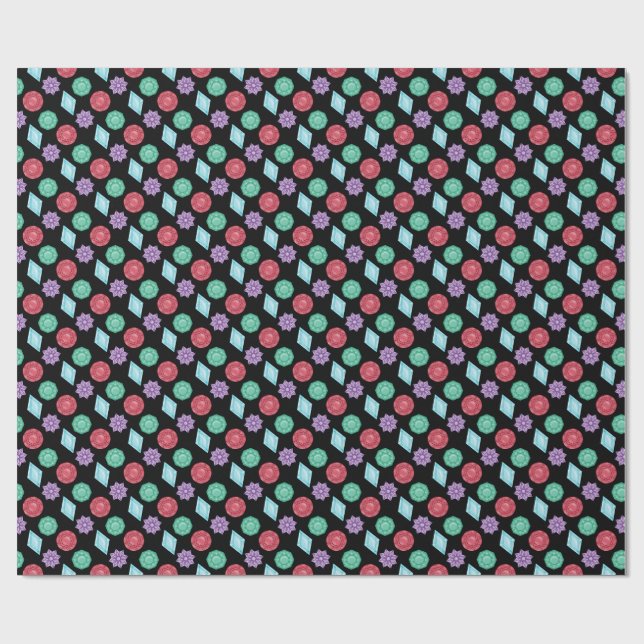Pretty Jewels Pattern Presentpapper (Platt)