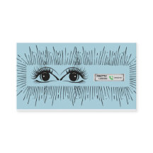 Pretty Lashes Modern Blå Minimalistisk Ögonillustr