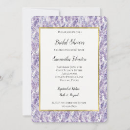 Pretty Lavender Flowers Bridal Shower Inbjudningar