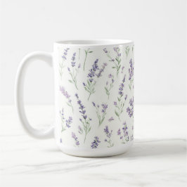 Pretty Lavender White Flowers Bridal Shower Kaffemugg