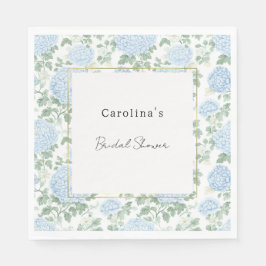 Pretty Light Blue White Flowers Bridal Shower Pappersservett