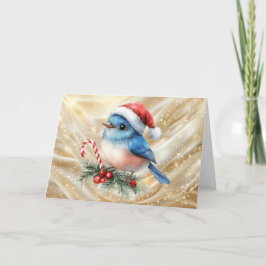 Pretty Little Bluebird Christmas Helgkort