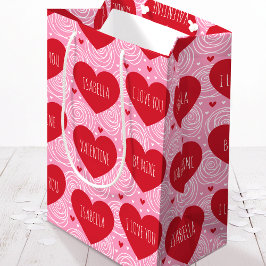Pretty Love Heart Custom Text Modern Valentines