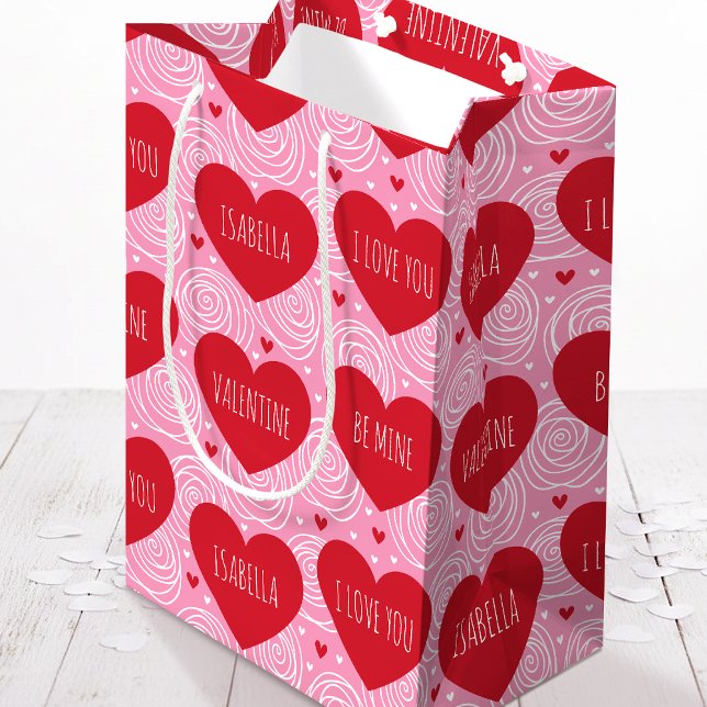 Pretty Love Heart Custom Text Modern Valentines (Skapare uppladdad)