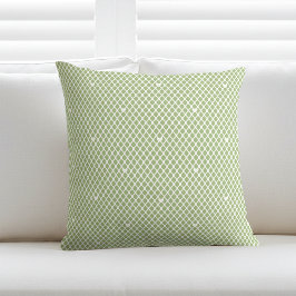 Pretty Love Heart Lattice Mesh Green Modern Kudde