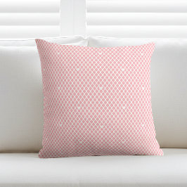 Pretty Love Heart Lattice Mesh Pink Modern Kudde