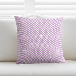 Pretty Love Heart Lattice Mesh Purple Modern Kudde