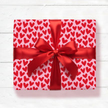 Pretty Love Heart Pattern Pink Red Valentine
