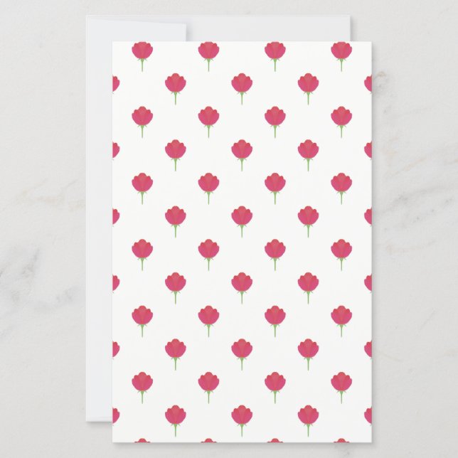Pretty lush pink tulips pattern Paper sheet (Framsida)
