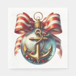 PRETTY NAUTICAL THEMED HOLIDAY CHRISTMAS PAPPERSSERVETT