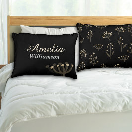 Pretty Night Mimosa Florals Personalize Prydnadskudde