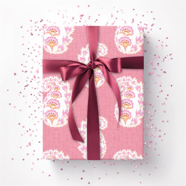 Pretty Paisley in Pink and Orange Presentpapper (Skapare uppladdad)