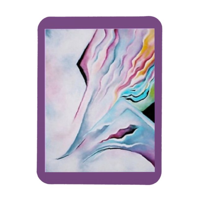 Pretty Pastel Modern Art Kitchen Magnet (Vertikal)