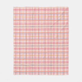 Pretty Pastel Plaid Fleecefilt