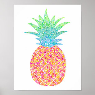 Pretty Pineapple Print Poster