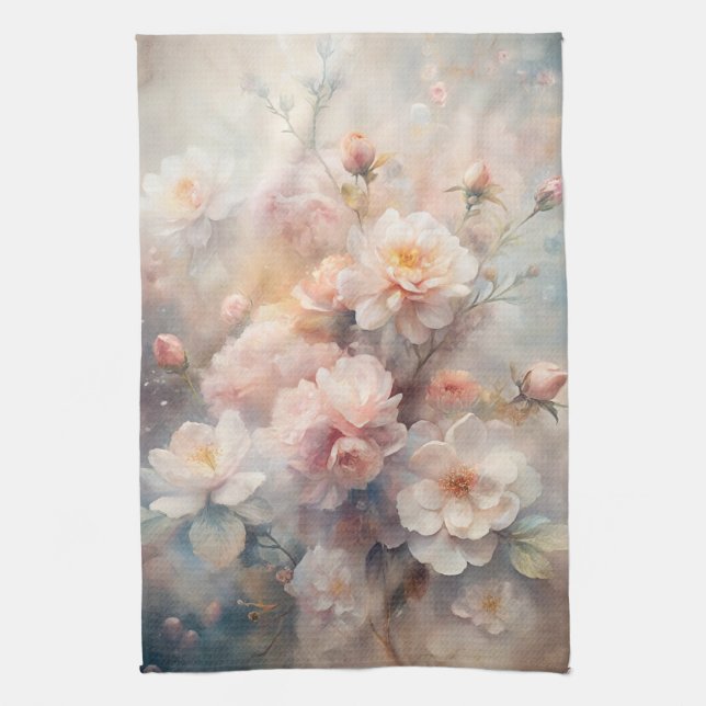 Pretty Pink and White Flowers  Kökshandduk (Vertikal)