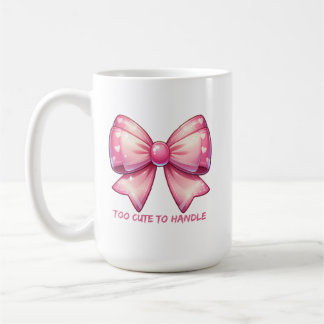 Pretty Pink Bow-Too Cute To Handle Kaffemugg
