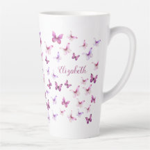 Pretty Pink Butterflies Custom Name