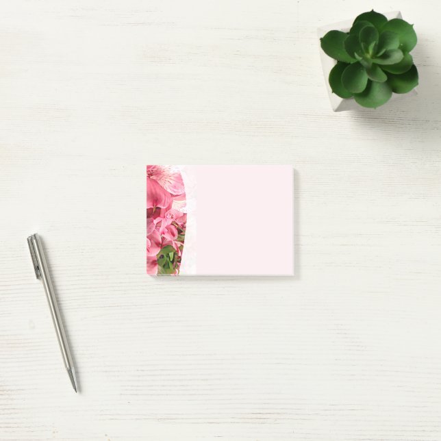 Pretty Pink Flower  Post-It Notes Block (Kontor)