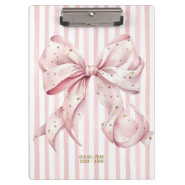 Pretty Pink Gold Confetti Bow 