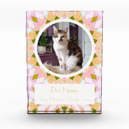 Pretty Pink Green Pet Cat Dog Memorial Keepsake