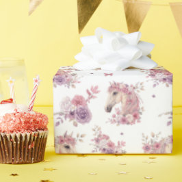 Pretty Ponies and Petals Horse Wrapping Paper Presentpapper