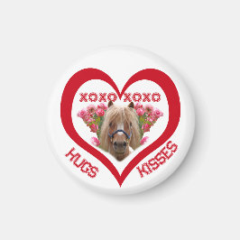 Pretty Pony in Red Valentine's Day Magnet