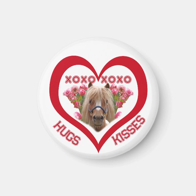 Pretty Pony in Red Valentine's Day Magnet (Framsidan)