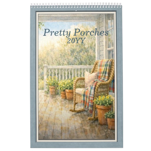 Pretty Porches 2026 – A Watercolor Calendar Kalender (Omslag)